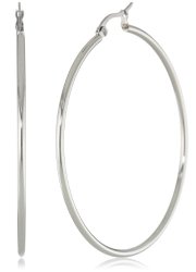 Stainless Steel Rounded Hoops Earrings (50mm Diameter)