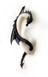 The Dragon Lure “Black” Earring by Alchemy Gothic, England