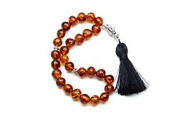 100% Natural Baltic amber Buddhist rosary prayer beads “Mini Mala”