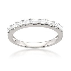 14k White Gold Baguette Diamond Bridal Wedding Band Ring (1/2 cttw, H-I, VS1-VS2)