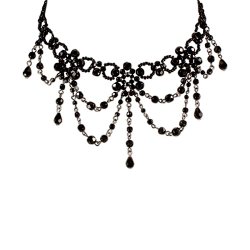 Bavarian Traditional Pearl Necklace Elise (black) – Traditional German Dirndl, Lederhose Jewelry