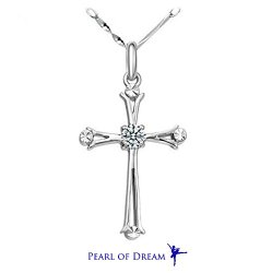 Cross of Eternal Love Sterling Silver Pendant Necklace