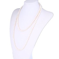 Endless 7-8mm Pearl Strand Beaded 44 Inches Long Bracelet or Necklace