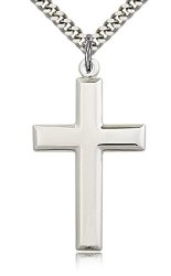 Heartland Classic High Polish Cross Sterling Silver Pendant for Men – Best Quality USA Made