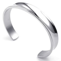KONOV Jewelry Mens Womens Stainless Steel Bracelet, Cuff Bang, Silver