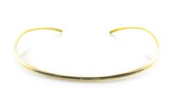 MGD, 3 MM Width Polished Neckwire,Gold Tone Brass,Adjustable Collar Choker One Size Fit All,Fashion Jewelry for Women,JE-0071N