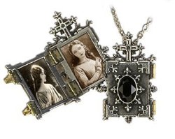 Orthodox Icon Locket with chain Holds 2 Photos