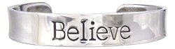 Quantum Jewelry Believe Stainless Steel Cuff Bracelet