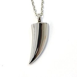 Silver Claw Shaped Capsule Stash Vial Pendant Necklace – Stainless Steel Cremation Urn Jewelry
