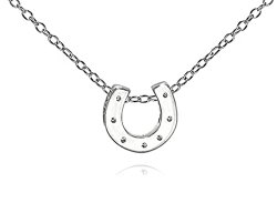 Tiny Horseshoe Pendant Necklace .925 Sterling Silver Women’s Girl’s Everyday Jewelry