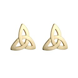 Trinity Knot Earrings Gold Plated Studs Irish Made
