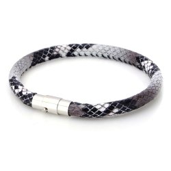 Unisex Jewelry Braid Leather Bracelet Wristband, Stainless Steel Magnetic Lock Clasps, Cuff Bangle, Leather Cord