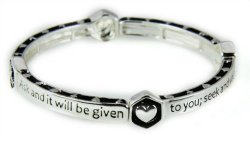 4031445 Ask And It Will Be Given To You Stretch Bracelet Scripture Christian Religious Jewelry