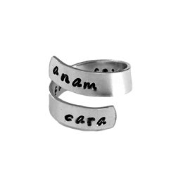Anam Cara Wrap Custom Ring | Soul Friends Ring | Celtic Theme Friendship Aluminum Ring