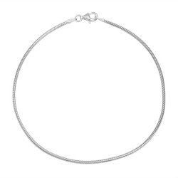 Bling Jewelry Sterling Silver 1.5mm Snake Chain Anklet Ankle Bracelet 9in