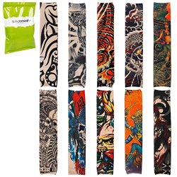 BMC Cool 10pc Fake Temporary Tattoo Sleeves Body Art Arm Stockings Accessories