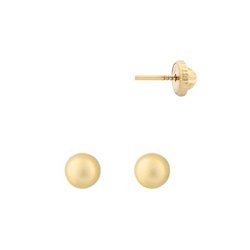 Childrens 18K Gold Screwback Earrings Stud with Ball 3mm