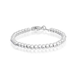 Christmas Gifts Childrens Kids Bracelet 925 Sterling Silver 4mm Ball Bead 6 Inches