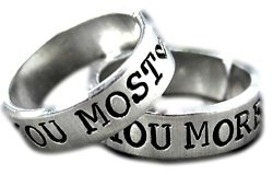 I Love You More Mother Daughter Rings, I Love You Most Mother Daughter, Personalized Rings Set, Hand Stamped Rings, Personalized Jewelry