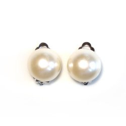 Idin Clip-on Earrings – Flat Back Pearl Style Clip-ons (Size: 0.6 x 0.6 inches)