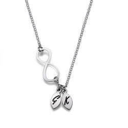 Infinity Sign Necklace with Initials- Custom Made with 2 Initials!