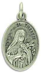 Lot of 5 – Saint St. St Therese Medal Medals 1 Inch Pendants Charms Patron of Florists