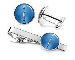 Sonic Screwdriver Cufflinks, Doctor Who Cufflinks, Tardis Tie Clip, Dr Who Tardis Cuff Links Tack, Time Lord Jewelry, Gallifrey Doctor Who Wedding Party, Groomsmen Gifts Groomsman Gift
