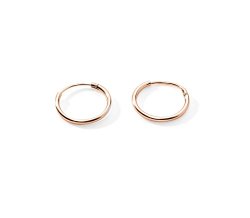 Sterling Silver Rose Gold Toned Small Endless Hoop Earrings for Cartilage, Nose and Lips Our Hoop Earring Set Includes One Pair of 10mm