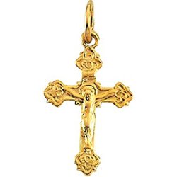 14x9mm Children’s Crucifix Pendant in 14k Yellow Gold