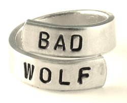 Bad Wolf – Doctor Who – Adjustable Aluminum Wrap Ring
