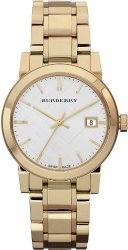 Burberry White Dial Gold-tone Ladies Watch BU9103
