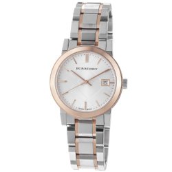 Burberry Women’s BU9105 Large Check Two Tone Stainless Steel Bracelet Watch