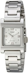 Casio Women’s LTP1237D-7A Silver-Tone Shell White Dial Watch
