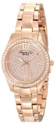 Kenneth Cole New York Women’s KC0005 Classic Round Rose Gold Stone Dial Bezel Bracelet Watch