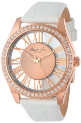 Kenneth Cole New York Women’s KC2728 Transparency Gold Dial Transparency White Strap Watch