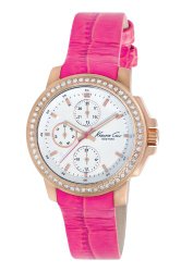 Kenneth Cole New York Women’s KC2807 Dress Sport White Multi-Function Dial Stone Pink Strap Watch