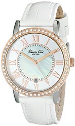 Kenneth Cole New York Women’s KC2836 Classic Mother-Of-Pearl Dial Rose Gold Stones Watch