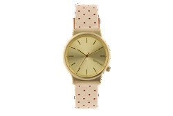 Komono KOM-W1837 Women’s The Wizard / Polkadot Sands Multicolor Fabric Band with Gold Dial Watch