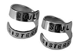Soul Sisters Pair Rings, Sister Match Rings, Best Friends BFF Ring, Love and Friendship Jewelry, Sisters, Besties Twist Rings