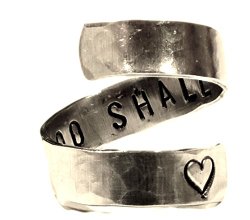This too Shall Pass – Aluminum Wrap Ring, friendship ring, secret message ring, stamped ring, twist
