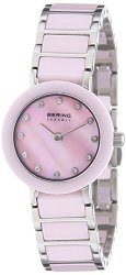 BERING Time Women’s Ceramic Collection Watch with Ceramic Link Band and scratch resistant sapphire crystal. Designed in Denmark. 11422-999