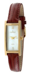 Peugeot Women’s 3017BR Gold-Tone Brown Leather Strap Watch