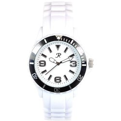 Reflex Unisex White and Black Silicone Strap Sports Watch – SR014