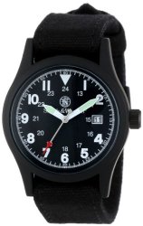 Smith & Wesson SWW-1464-BLK Military Watch with (3) Canvas Straps, Black