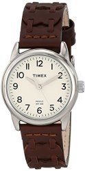 Timex Women’s T2N902 Weekender Brown Leather Strap Watch