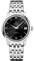 Omega De Ville Prestige Automatic Black Dial Stainless Steel Ladies Watch 42410332001001