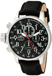 Invicta Men’s 1512 I “Force” Stainless Steel Watch with Cloth and Leather Strap