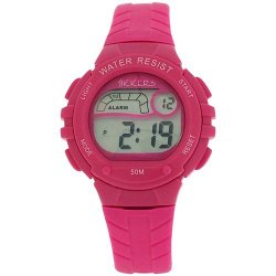 Reflex Tikkers Children’s Digital Alarm Stop Watch Pink Rubber Strap RTK0003