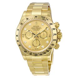 Rolex Daytona Champagne Chronograph 18kt Yellow Gold Mens Watch116528CDO