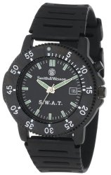Smith & Wesson Men’s SWW-45 S.W.A.T. Black Rubber Strap Watch